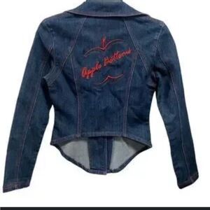 Vintage Apple Bottoms Blue Denim Jacket with Red Detail
